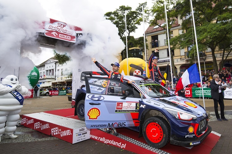 Thierry Neuville gewann 2017 den letzten WRC-Lauf in Polen