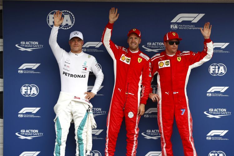 Valtteri Bottas, Sebastian Vettel & Kimi Räikkönen,