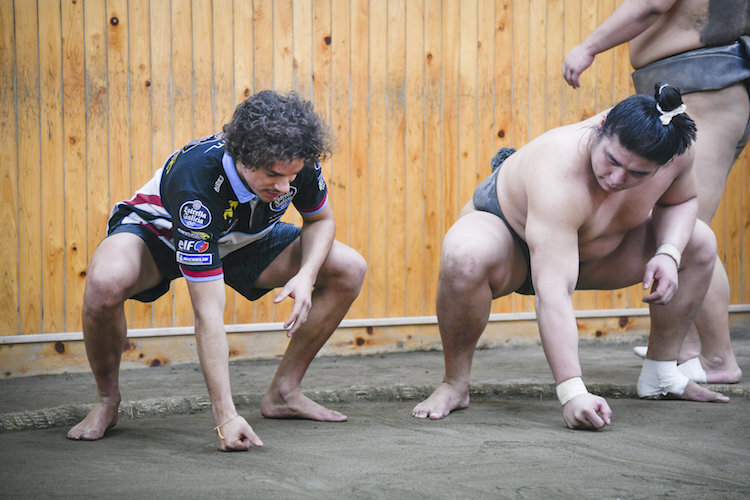 Franco Morbidelli staunte über die Kraft der Sumo-Ringer