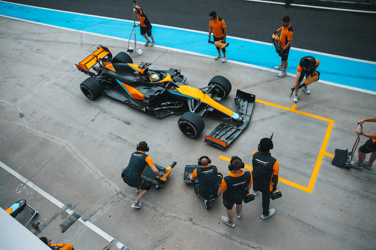 Das McLaren-Team absolviert in dieser Woche einen Test in Budapest mit dem MCL35M