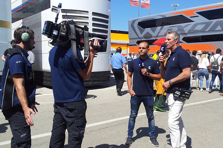 Das Eurosport-Duo Sandro Cortese (li.) und Jan Stecker in Jerez