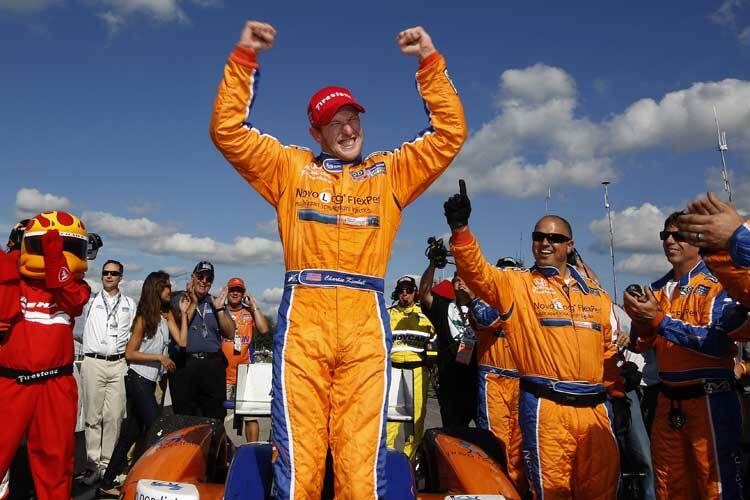 Charlie Kimball feiert seinen ersten IndyCar-Sieg
