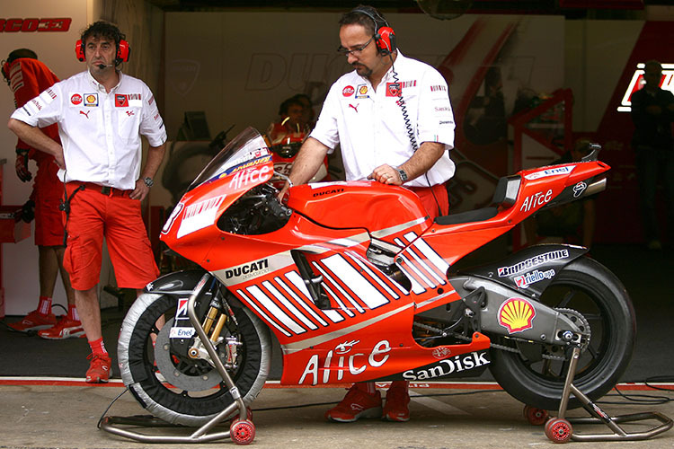 So sah die Ducati von Melandri in der Saison 2008 aus