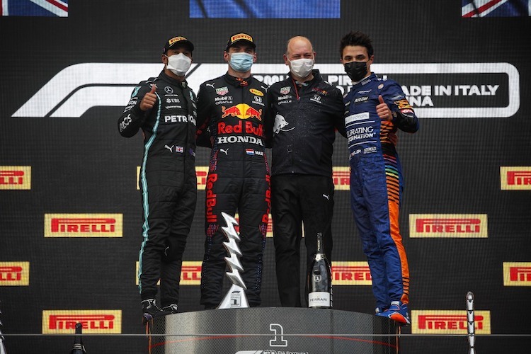 Hamilton, Verstappen, Norris