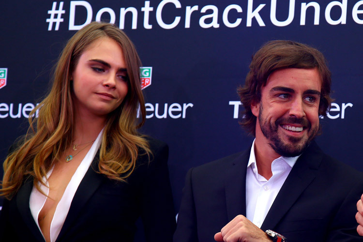 In Monaco hatte Fernando Alonso nur beim Pressetermin mit Cara Delevigne etwas zu lachen
