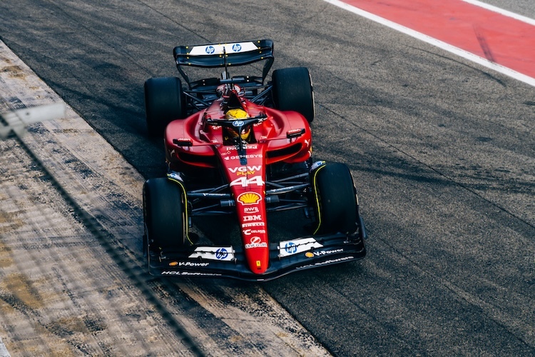 Lewis Hamilton mit seinem Ferrari SF-23 in Spanien