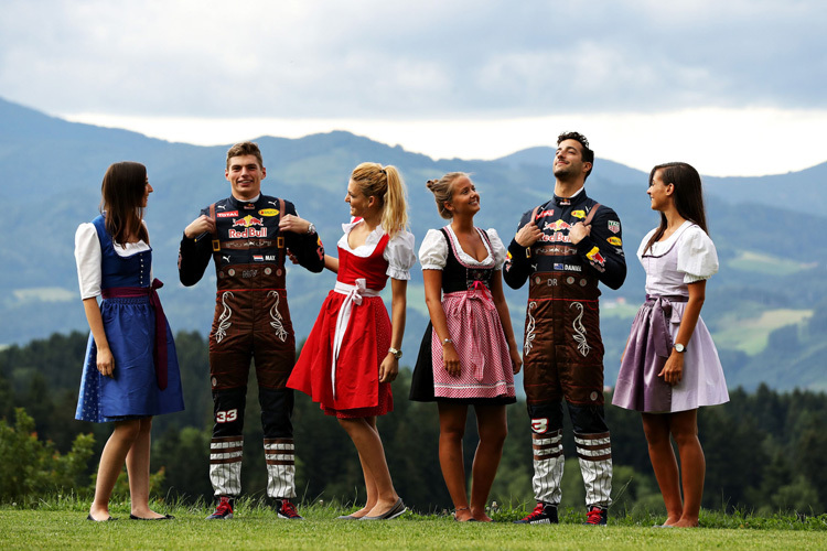 Max Verstappen und Daniel Ricciardo sind dem Charme der Steiermark verfallen