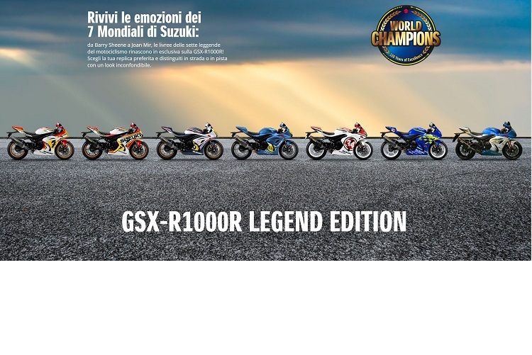 Suzuki GSX-R1000R Legend Edition: Sieben Farbvarianten, und alle vom Design eines Weltmeister-Motorrads inspiriert