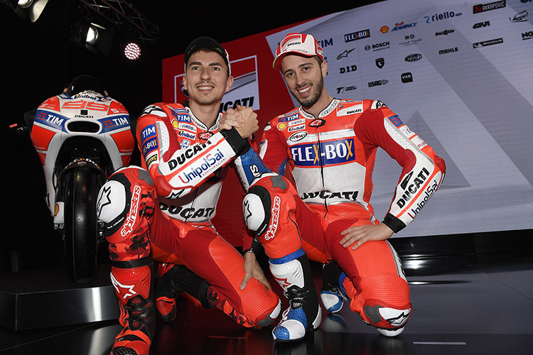 Jorge Lorenzo und Andrea Dovizioso bilden 2017 die Speerspitze von Ducati in der MotoGP-Klasse