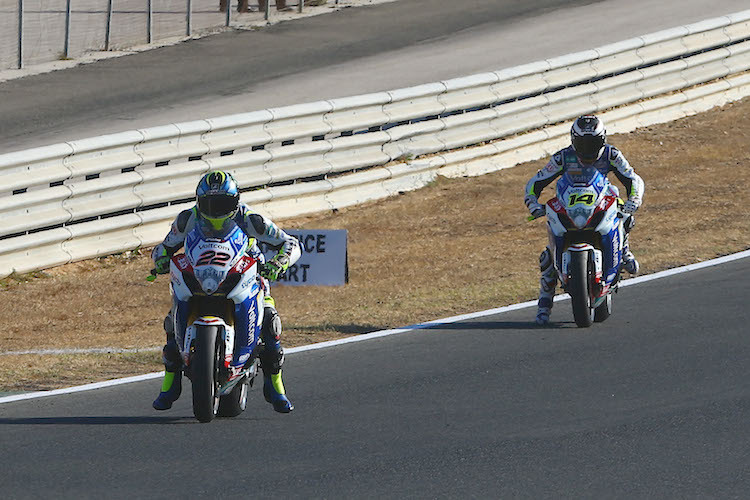 Die Suzuki-Piloten kamen in Jerez mächtig unter die Räder 
