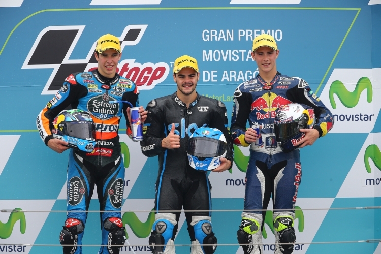 Die Sieger: Alex Márquez, Romano Fenati & Danny Kent, Moto3