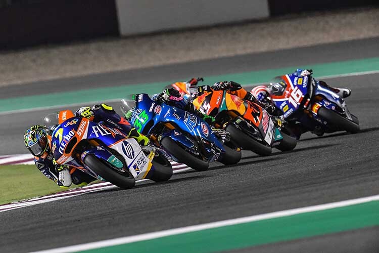 Lorenzo Baldassari beim Moto2-Rennen in Doha: Wann gibt es wieder Punkte? Niemand weiß es.
