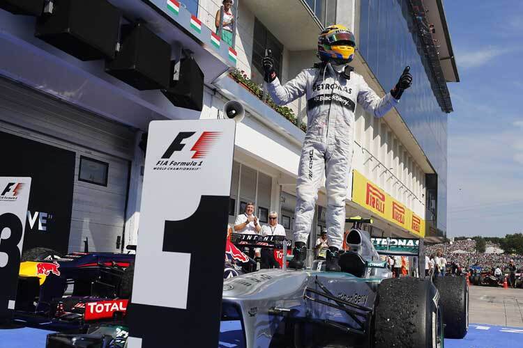 Lewis Hamilton nach seinem Sieg in Ungarn
