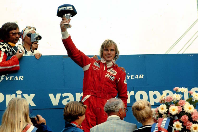 James Hunt gewann 1976 an seinem Geburtstag einen Grand Prix