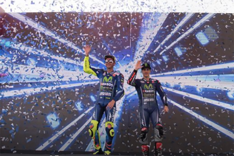 Valentino Rossi und Maverick Viñales beim «Yamaha GP»-Event