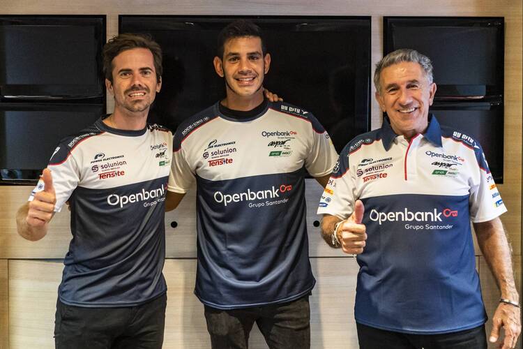 Sportdirektor Nico terol, Jordi Torres und Teamchef Jorge Martinez «Aspar»