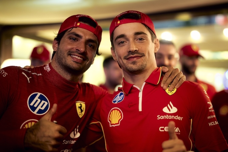 Carlos Sainz und Charles Leclerc