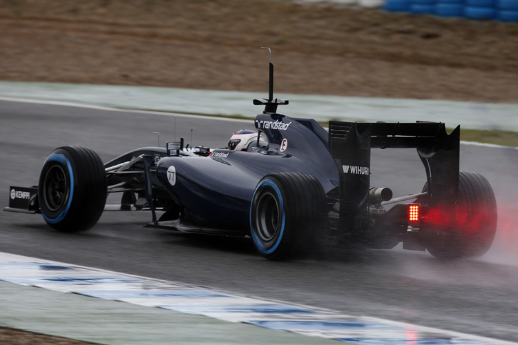 Williams beim Jerez-Test: Nur wenige Sponsorkleber auf dem Auto