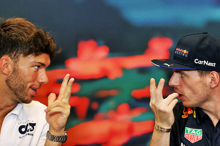 Pierre Gasly und Max Verstappen