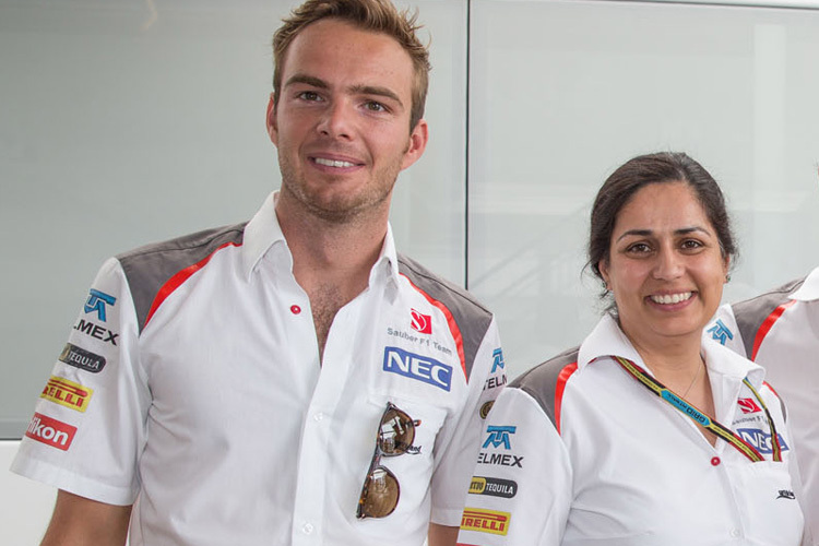 Giedo van der Garde und Sauber-Teamchefin Monisha Kaltenborn 2014
