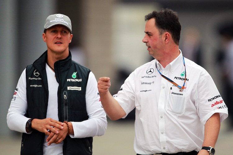 Michael Schumacher und Ron Meadows 2010