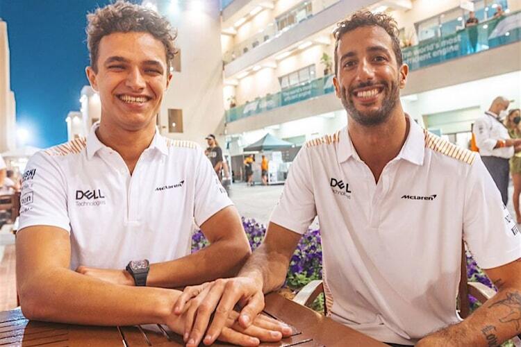 Lando Norris und Daniel Ricciardo in Abu Dhabi