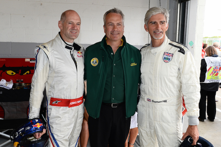 Adrian Newey, Clive Chapman und Damon Hill in Goodwood