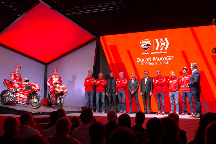 Das Ducati-Team präsentierte sich in Neuchatel
