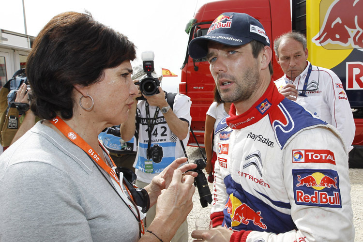 Michèle Mouton (l.) mit Sébastien Loeb