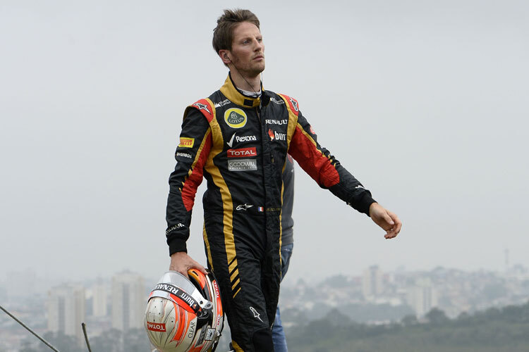 Romain Grosjean musste in Brasilien zu Fuß zur Box zurück