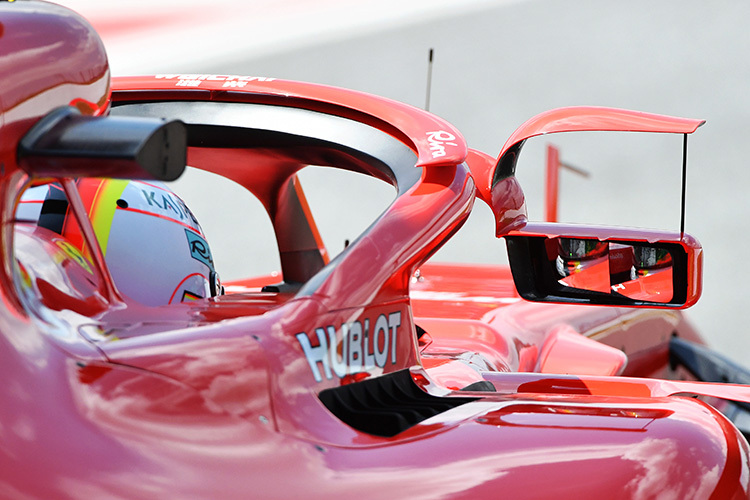 Die Rückspiegel am Ferrari von Sebastian Vettel
