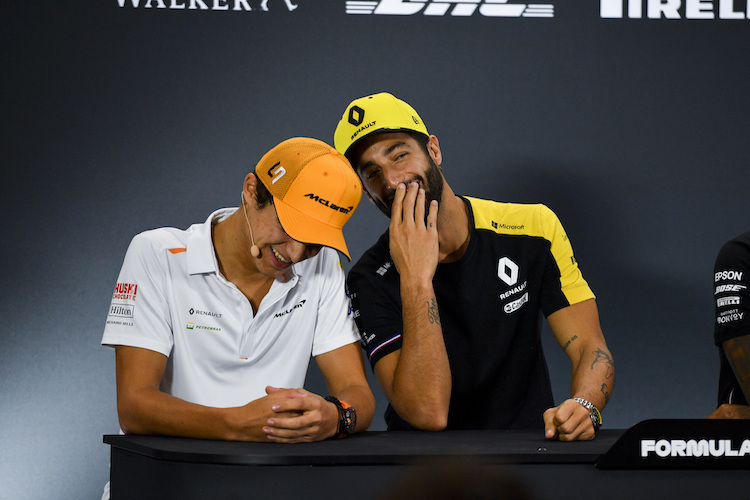 Lando Norris und Daniel Ricciardo verstehen sich gut 
