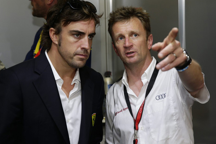 Fernando Alonso und Allan McNish 2014 in Le Mans