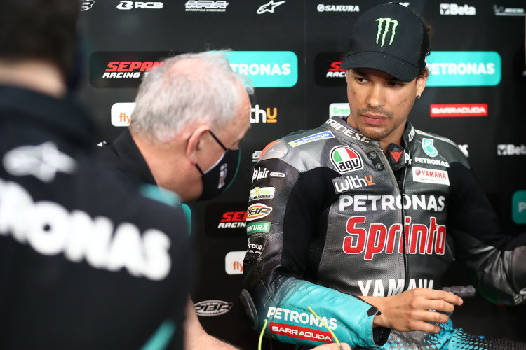 Heute in der Petronas-Box: Ramon Forcada im Gespräch mit Franco Morbidelli