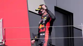 F1 2020 Silverstone/2 - Max Verstappen feiert den Überraschungssieg