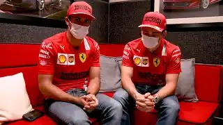 F1 2021 Monaco - Carlos Sainz und Charles Leclerc nach dem Rennen