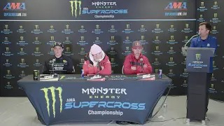 US-Supercross 2022 Detroit - 250SX Pressekonferenz nach dem Rennen