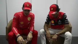 F1 2022 Saudi-Arabien - Leclerc und Sainz nach dem Rennen