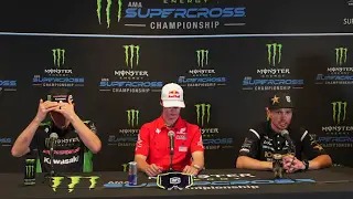 US-Supercross 2023 Anaheim/1 - 250SX Pressekonferenz nach dem Rennen