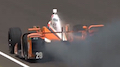 2015 Indy 500 Training - Feuer im Wagen von Simona De Silvestro