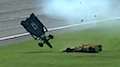 ICS Fontana 2015 - Crash von Briscoe und Hunter-Reay 