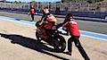 SBK 2015/2016 Tests Jerez - Davies und Giugliano (Aruba.it) auf der Strecke